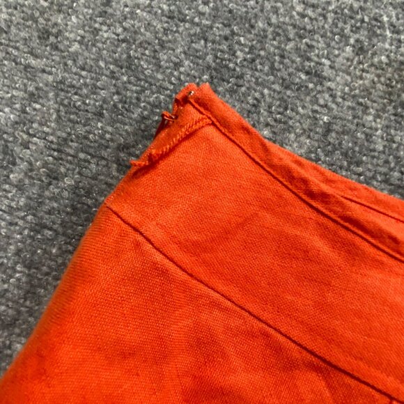 Talbots Skirt Womens 16P Orange  A-Line Pure Irish Linen‎ Lined Business casual - Picture 10 of 12